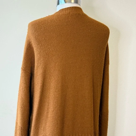 SANCTUARY Rust Long Cardigan Size Large Open Pockets - Picture 7 of 10